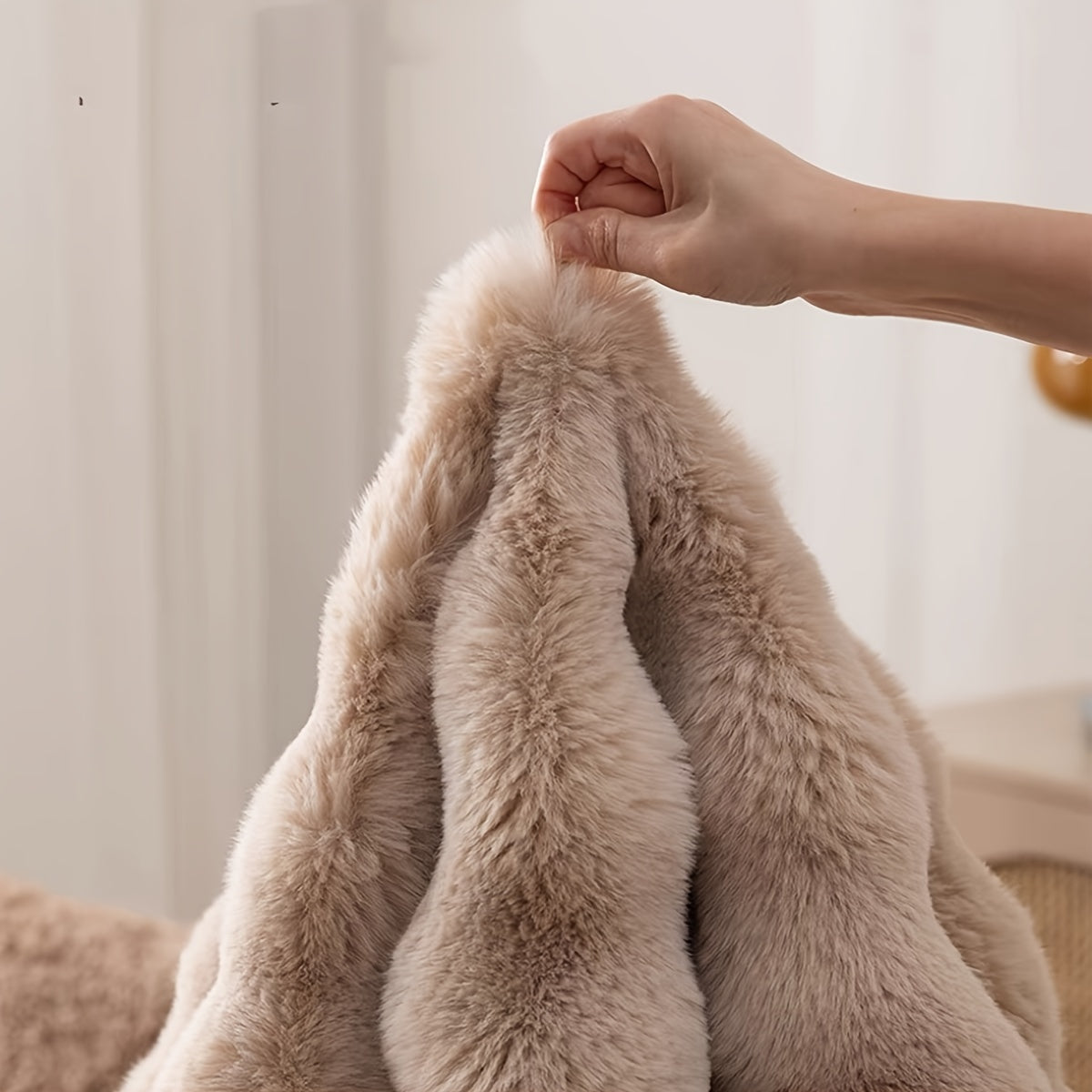Bubble Furry Round Rug