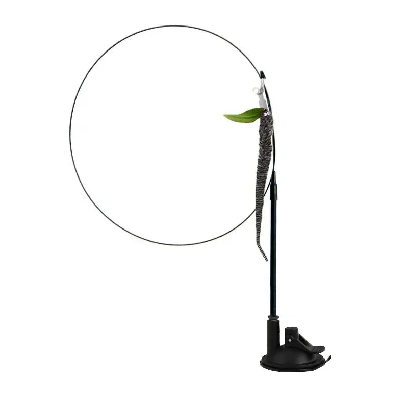 Juguete interactivo de pavo real para gatos
