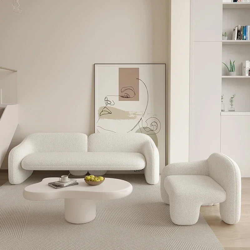 Sofá cama de diseño de lana de cordero