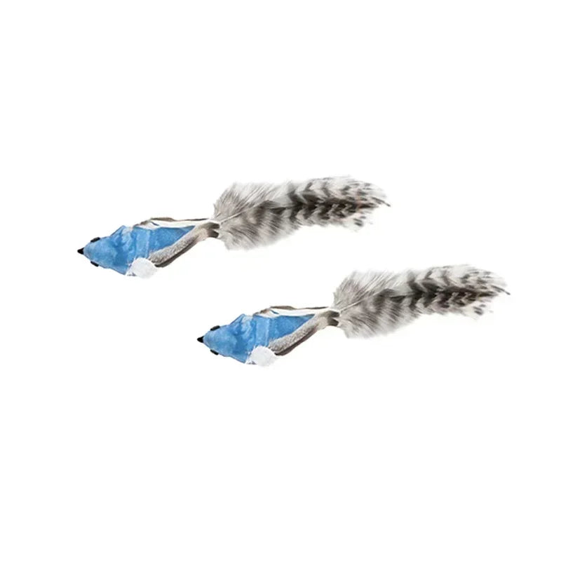Juguete interactivo de pavo real para gatos