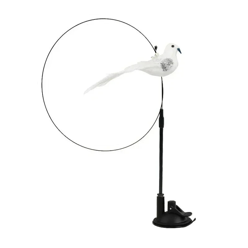 Juguete interactivo de pavo real para gatos