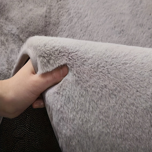 Rabbit Fur Rug Ultra Soft