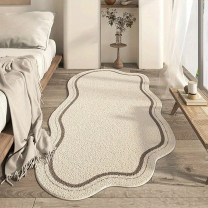 Alfombra de felpa suave con ondas