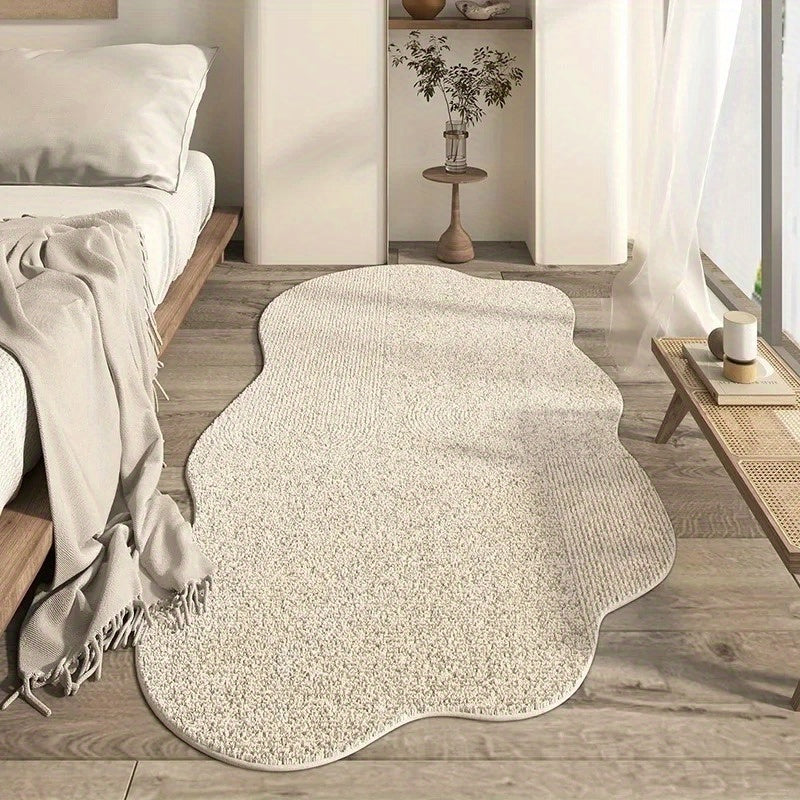 Alfombra de felpa suave con ondas