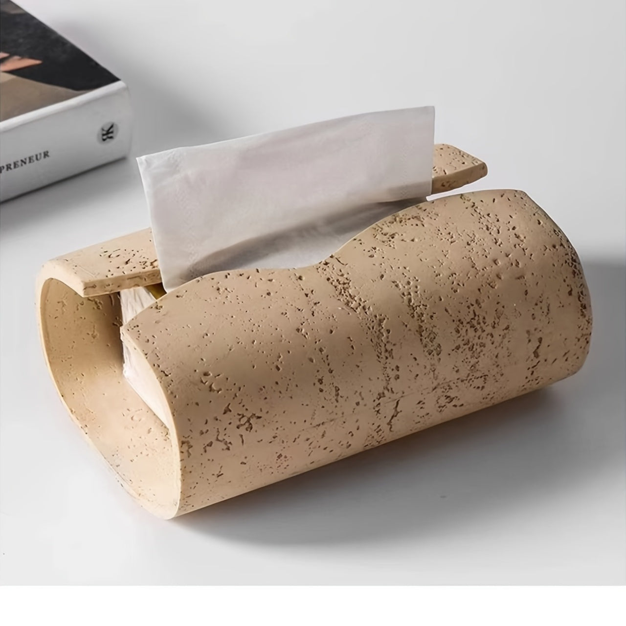 Taschentuchbox aus Travertin