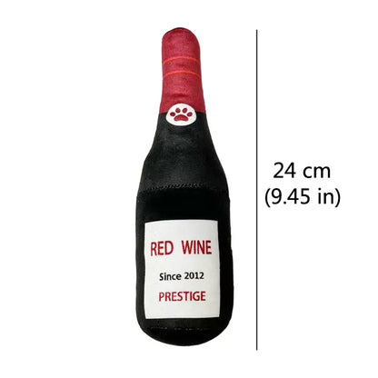 Plush Beer Bottle Dog Toy