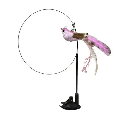 Juguete interactivo de pavo real para gatos