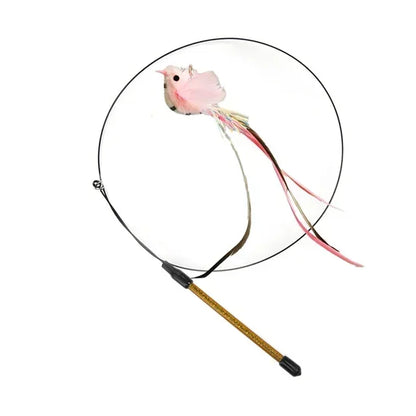 Juguete interactivo de pavo real para gatos