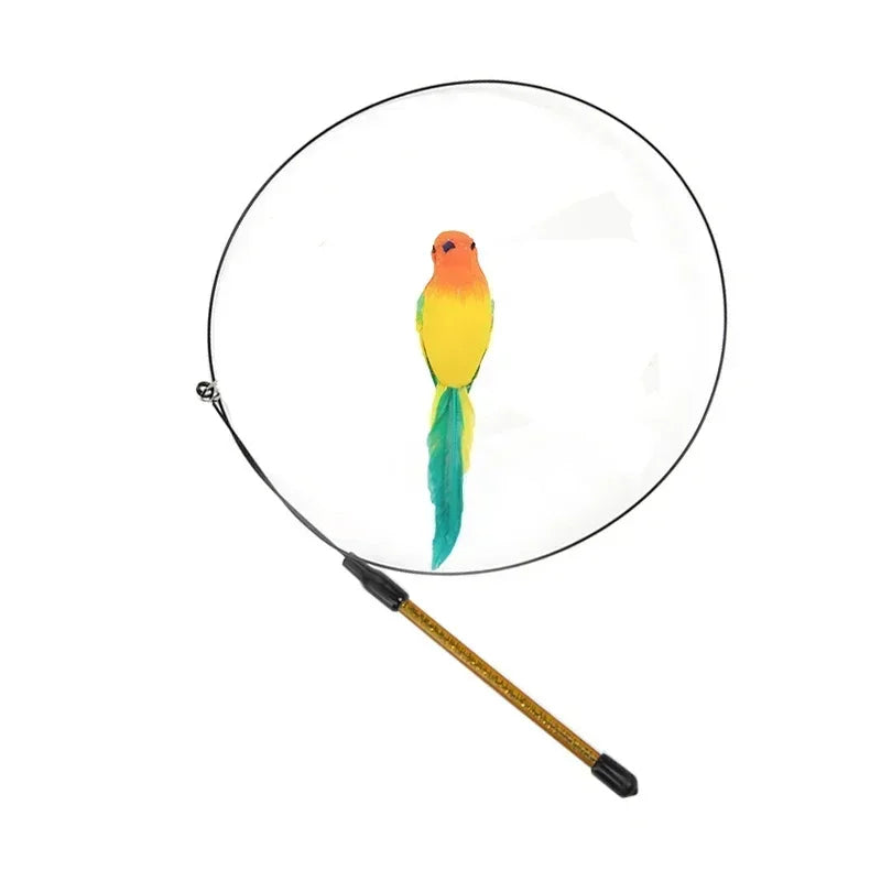 Juguete interactivo de pavo real para gatos