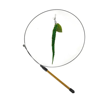 Juguete interactivo de pavo real para gatos
