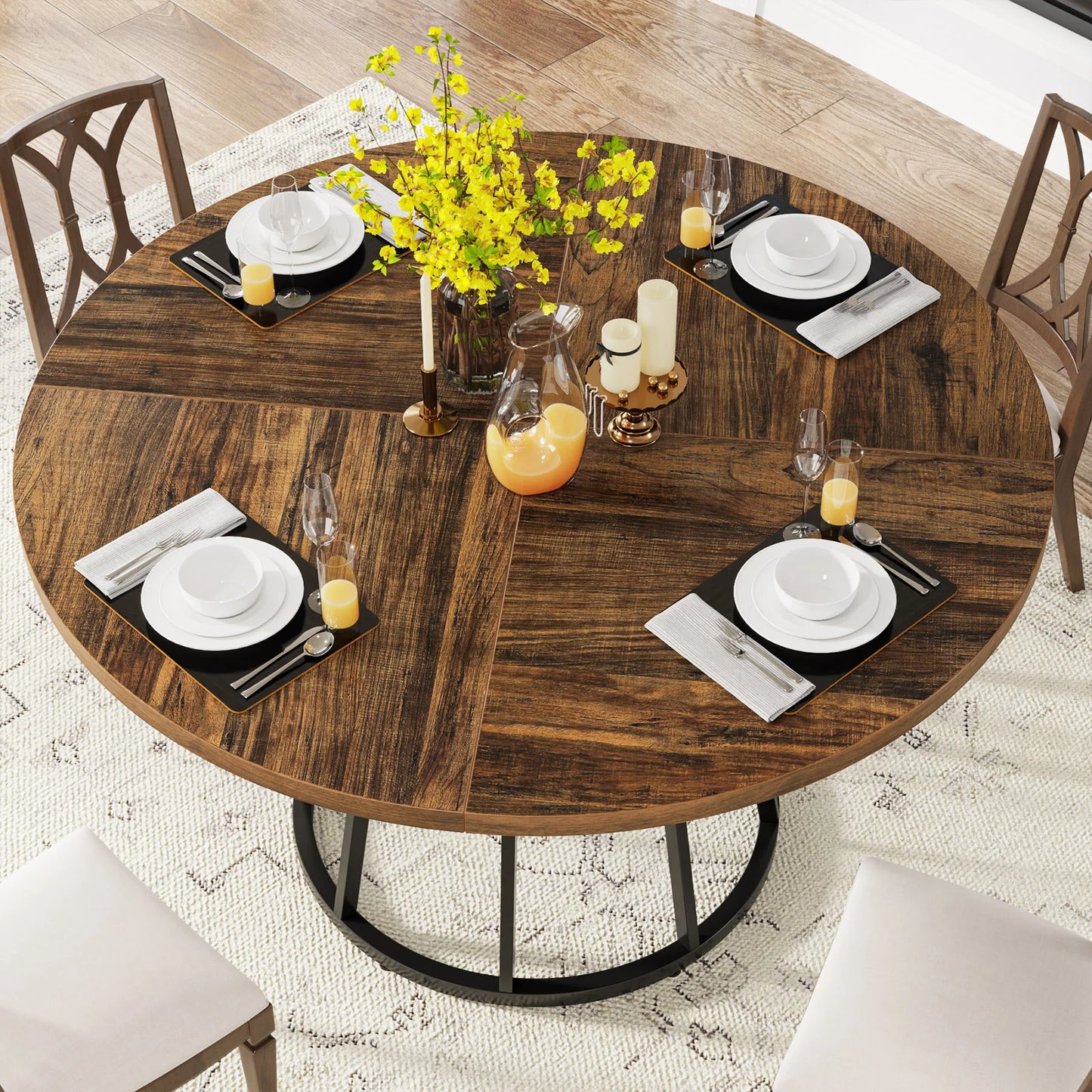 Mesa de comedor redonda Tribesigns