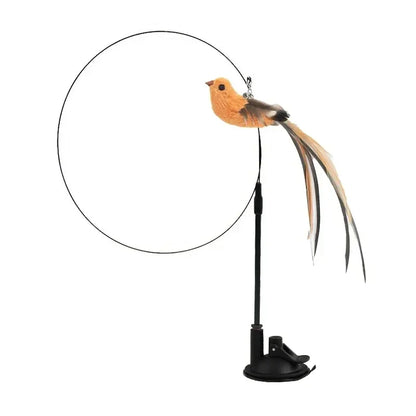 Juguete interactivo de pavo real para gatos