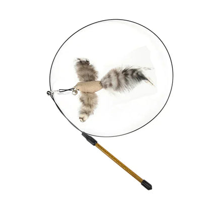 Juguete interactivo de pavo real para gatos