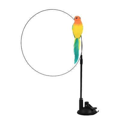 Juguete interactivo de pavo real para gatos