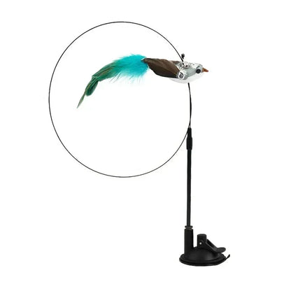 Juguete interactivo de pavo real para gatos