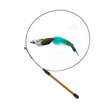 Juguete interactivo de pavo real para gatos