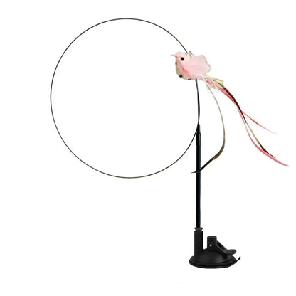 Juguete interactivo de pavo real para gatos
