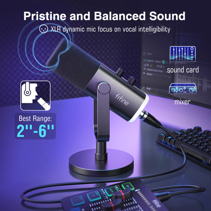 Micrófono dinámico USB/XLR FIFINE