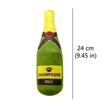 Plush Beer Bottle Dog Toy