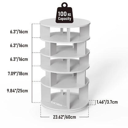 Redlife 5-Tier Rotating Shoe Rack