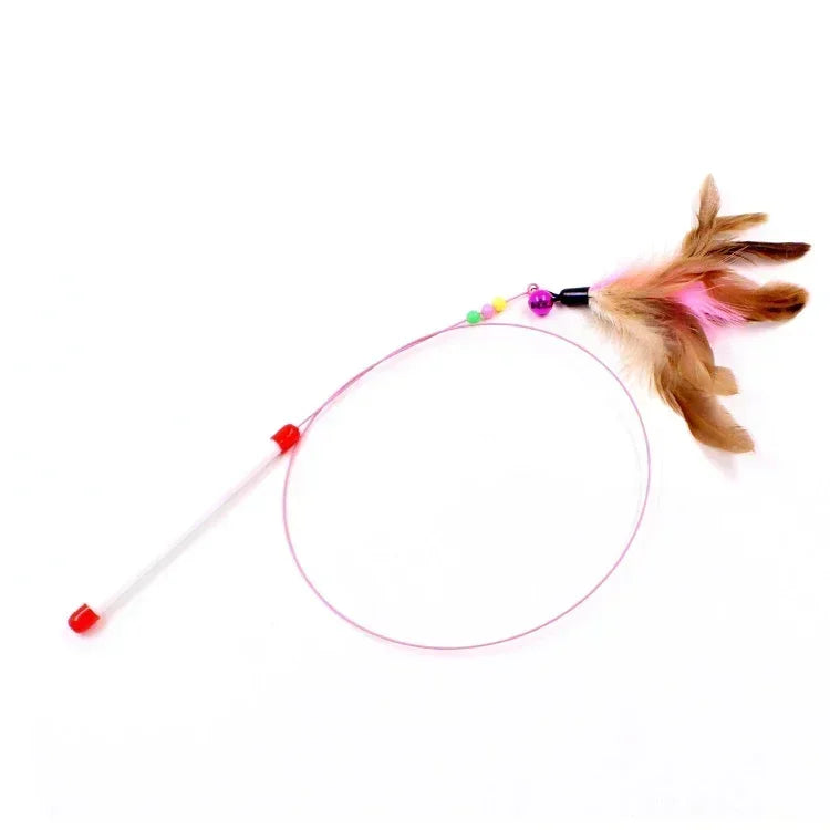 Juguete interactivo de pavo real para gatos