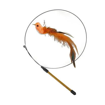 Juguete interactivo de pavo real para gatos