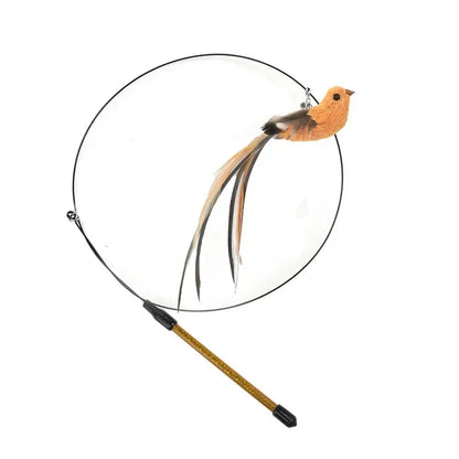 Juguete interactivo de pavo real para gatos