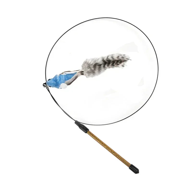 Juguete interactivo de pavo real para gatos