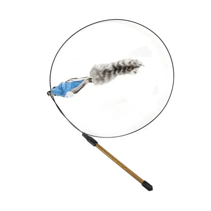Juguete interactivo de pavo real para gatos