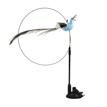 Juguete interactivo de pavo real para gatos