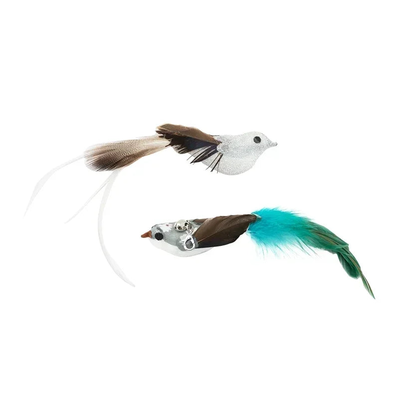 Juguete interactivo de pavo real para gatos