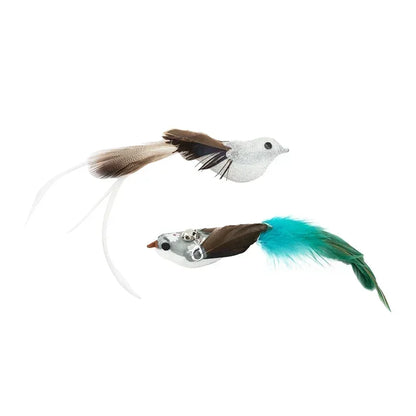 Juguete interactivo de pavo real para gatos
