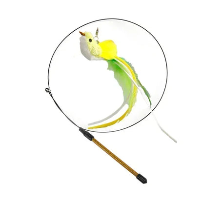 Juguete interactivo de pavo real para gatos