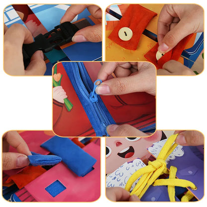 Tablero de actividades de madera multicapa para niños