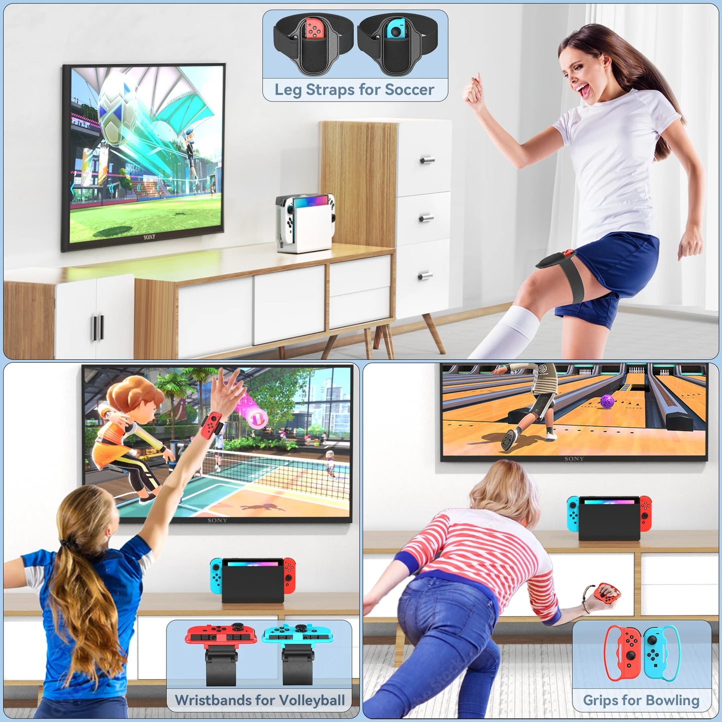 Kit deportivo todo en uno para Nintendo Switch/Switch OLED