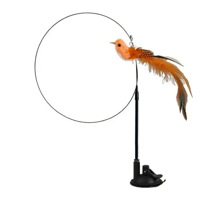 Juguete interactivo de pavo real para gatos