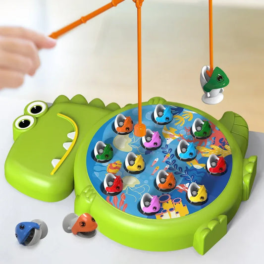 Juego de pesca magnética de dinosaurios