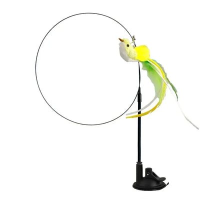 Juguete interactivo de pavo real para gatos
