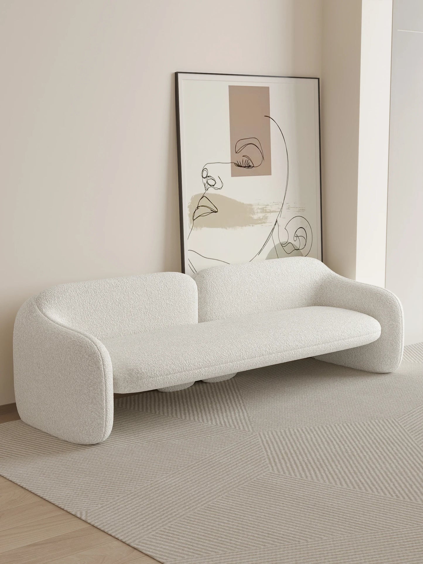 Sofá cama de diseño de lana de cordero