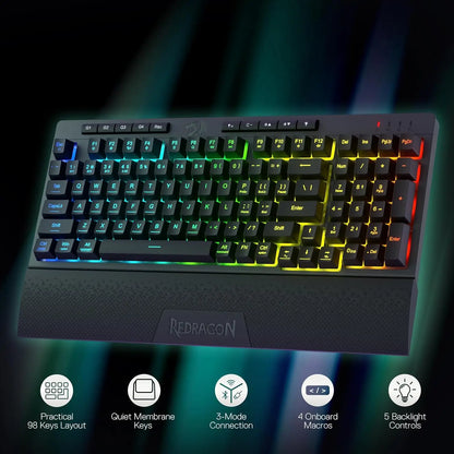 Teclado inalámbrico para juegos Redragon K515 PRO Shiva RGB