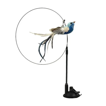 Juguete interactivo de pavo real para gatos