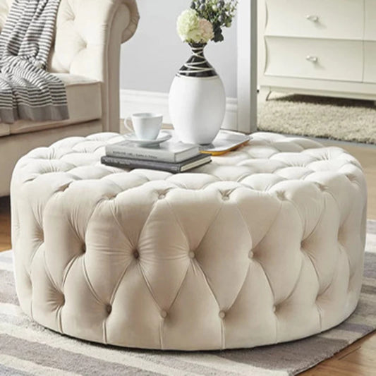 Luxuriöser Bodenpouf aus Samt