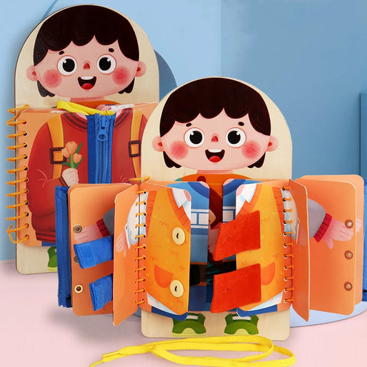 Tablero de actividades de madera multicapa para niños